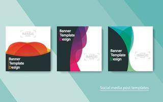 set banner social media post design. vector