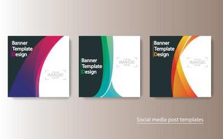 set banner social media post design. vector