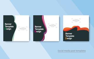 set banner social media post design. vector