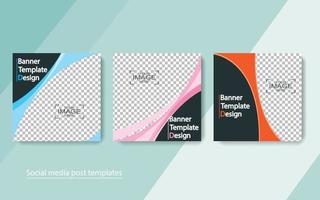 set banner social media post design. vector