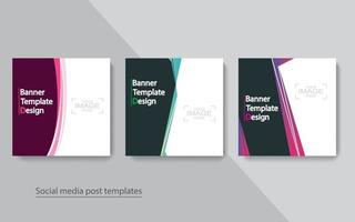 set banner social media post design. vector