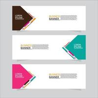 Vector abstract design web banner template. Modern banner.  Abstract geometric web banner template on grey background.