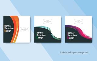 set banner social media post design. vector