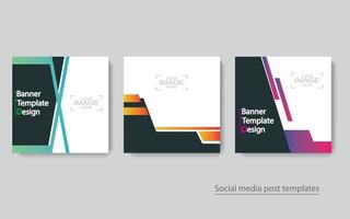 set banner social media post design. vector