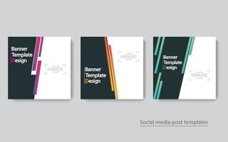 set banner social media post design. vector
