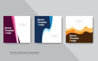 establecer diseño de publicación de banner en redes sociales. vector