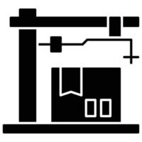 weighing machine icon, logistics and delivery theme vector