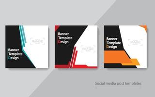 set banner social media post design. vector