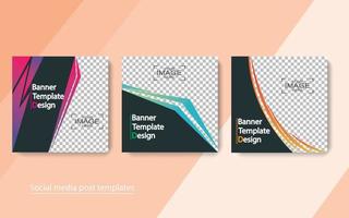 set banner social media post design. vector