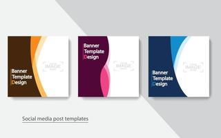 set banner social media post design. vector