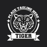 tiger icon and logo. vector illustration