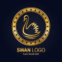 Swan icon and logo. vector illustration