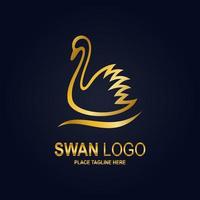 Swan icon and logo. vector illustration