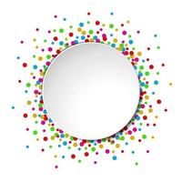 Confetti seamless bright round frame colorful for celebration vector