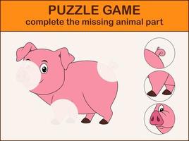 Complete the puzzle and find the missing parts of the picture vector