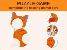 Complete the puzzle and find the missing parts of the picture vector