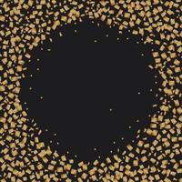 Golden confetti luxury festive on black background vector