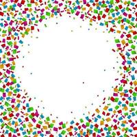 Confetti seamless bright round frame colorful for celebration vector