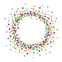 Confetti seamless bright round frame colorful for celebration vector