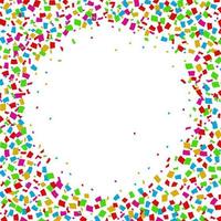 Confetti seamless bright round frame colorful for celebration vector