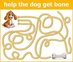 Help the dog get bone vector