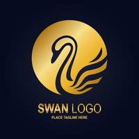 Swan icon and logo. vector illustration