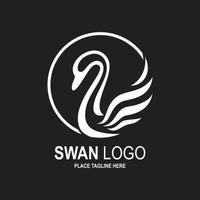 Swan icon and logo. vector illustration