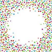 Confetti seamless bright round frame colorful for celebration vector