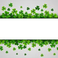 St. Patrick's Day banner with green shamrocks vector