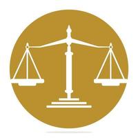 Law and Attorney Logo Design. Law firm and office vector logo design.