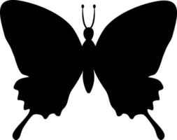 Silhouette of butterfly, iview from above, vector