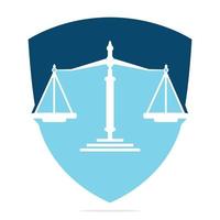 Law and Attorney Logo Design. Law firm and office vector logo design.