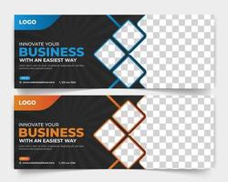 Social media cover banner design for business etc vector