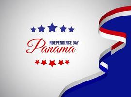 plantilla de ilustración de diseño del día de la independencia de panamá. diseño para pancartas, tarjetas de felicitación o impresiones. vector