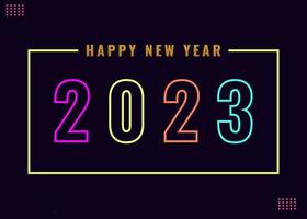 Happy New Year 2023 for your Brochure design template, card, banner vector