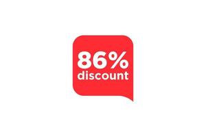 86 discount, Sales Vector badges for Labels, , Stickers, Banners, Tags, Web Stickers, New offer. Discount origami sign banner.