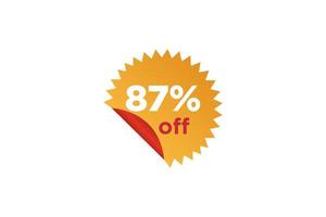 87 discount, Sales Vector badges for Labels, , Stickers, Banners, Tags, Web Stickers, New offer. Discount origami sign banner.