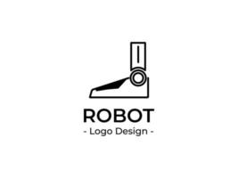 diseño de logotipo simple que forma las piernas del robot, adecuado como referencia para diseños de iconos y logotipos, y adecuado para su uso en desarrolladores técnicos vector