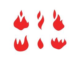 colección de ilustración de icono de símbolo plano de fuego