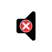 Speaker sound mute icon symbol illustration vector