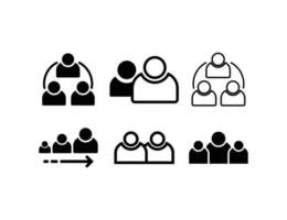 People teamwork logo icon design vector