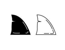 Shark fin logo icon illustration vector