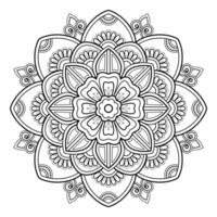 patrón de arte digital mandala arte en la pared libro para colorear patrón de encaje el diseño del tatuaje para una camisa de pintura de papel tapiz y diseño de etiqueta de plantilla de azulejo adorno circular decorativo en estilo étnico oriental vector