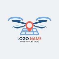 Drone mapping logo vector