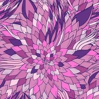 Seamless geometric pattern with flowers vector