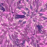 Seamless geometric pattern with flowers vector
