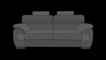 Sofa or couch color block illustrator. color block furniture for living room. Vector illustration.