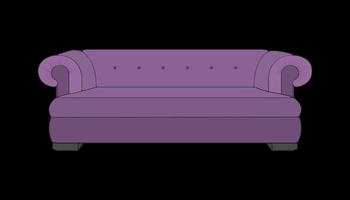 Sofa or couch color block illustrator. color block furniture for living room. Vector illustration.