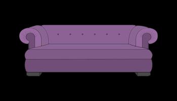 Sofa or couch color block illustrator. color block furniture for living room. Vector illustration.