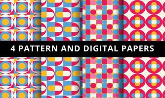 Modern Pattern and Digital Paper. Vector Modern Seamless Pattern and Digital Paper.